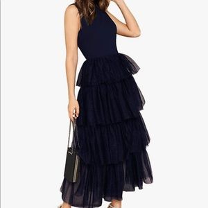 Navy blue tiered tulle dress Size Small